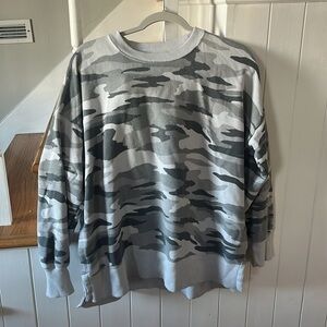 Super cute woman’s aerie camo sweatshirt, size medium but fits all